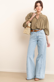 Co'Couture |  Wide leg non stretch jeans Arona | blue | Picture 3