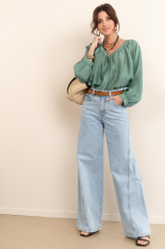 Co'Couture |  Wide leg non stretch jeans Arona | blue | Picture 2