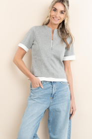 Co'Couture |  Double layer top Lance | grey | Picture 2