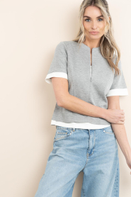 Co'Couture |  Double layer top Lance | grey | Picture 6