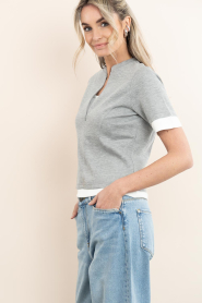 Co'Couture |  Double layer top Lance | grey | Picture 7