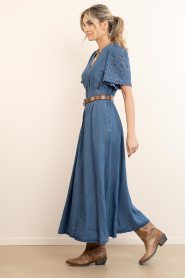Co'Couture :  Lyocell maxi dress with embroidery Tilly | blue - img7