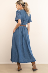 Co'Couture :  Lyocell maxi dress with embroidery Tilly | blue - img8