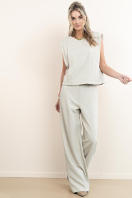 Co'Couture |  Top with folds Mava | beige | Picture 3