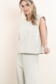 Co'Couture |  Top with folds Mava | beige | Picture 8