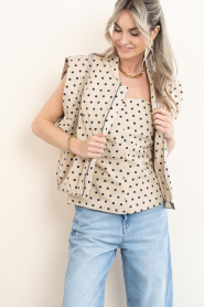 Co'Couture |  Waistcoat with polkadots Diddi | natural | Picture 5