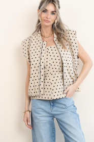 Co'Couture |  Waistcoat with polkadots Diddi | natural | Picture 6