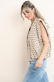 Co'Couture |  Waistcoat with polkadots Diddi | natural | Picture 7