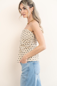 Co'Couture |  Tube top with polkadots Diddy | natural | Picture 7