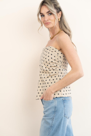 Co'Couture |  Tube top with polkadots Diddy | natural | Picture 8