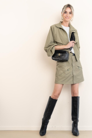 Co'Couture |  Cargo mini skirt Alora | green | Picture 3