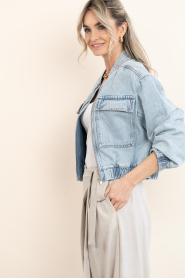 Co'Couture |  Denim bomber jacket Arona | blue | Picture 6