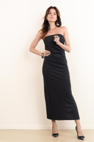 Co'Couture |  Strapless dress Falcon | black | Picture 4