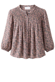 ba&sh |  Blouse with print Tazio | dark blue | Picture 1