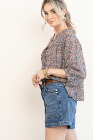 ba&sh |  Blouse with print Tazio | dark blue | Picture 7