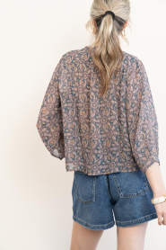 ba&sh |  Blouse with print Tazio | dark blue | Picture 8