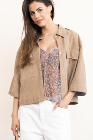 ba&sh |  Top with print and lace details Tizy | dark blue | Picture 4