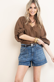 ba&sh |  Denim short Zevy | blue | Picture 4