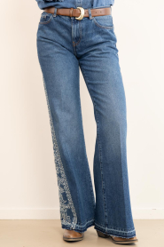 ba&sh |  Flared jeans with embroidery Vivy | blue | Picture 5