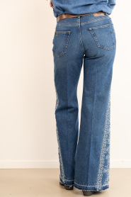 ba&sh |  Flared jeans with embroidery Vivy | blue | Picture 8