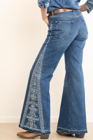 ba&sh |  Flared jeans with embroidery Vivy | blue | Picture 9
