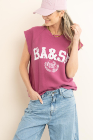 ba&sh |  Sweater with logo Beata | pink | Picture 4