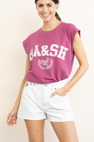 ba&sh |  Sweater with logo Beata | pink | Picture 9