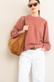ba&sh |  Sweater with bat sleeves Mesta | pink | Picture 2