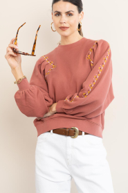 ba&sh |  Sweater with bat sleeves Mesta | pink | Picture 4