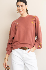 ba&sh |  Sweater with bat sleeves Mesta | pink | Picture 5