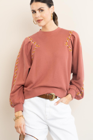 ba&sh |  Sweater with bat sleeves Mesta | pink | Picture 6