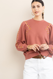 ba&sh |  Sweater with bat sleeves Mesta | pink | Picture 7