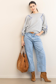 ba&sh |  Sweater with bat sleeves Mesta | grey | Picture 3