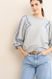 ba&sh |  Sweater with bat sleeves Mesta | grey | Picture 2