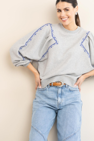 ba&sh |  Sweater with bat sleeves Mesta | grey | Picture 5