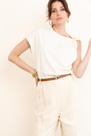 ba&sh |  One shoulder T-shirt Allia | natural | Picture 5