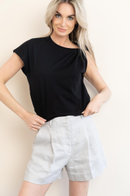 ba&sh |  One shoulder T-shirt Allia | black | Picture 4