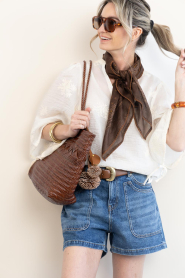 ba&sh :  Scarf with print Fary | brown - img2