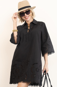 Second Female :  Mini dress with embroidery Millea | black - img2