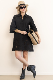 Second Female :  Mini dress with embroidery Millea | black - img3
