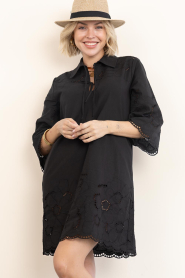 Second Female :  Mini dress with embroidery Millea | black - img4