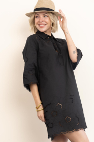 Second Female :  Mini dress with embroidery Millea | black - img5