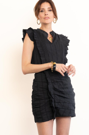 Second Female :  Cotton mini dress Olivian | black - img7