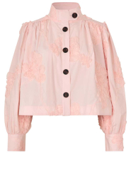 Second Female |  Cropped jacket with embroidery Ashley | pink | Picture 1