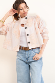 Second Female |  Cropped jacket with embroidery Ashley | pink | Picture 4