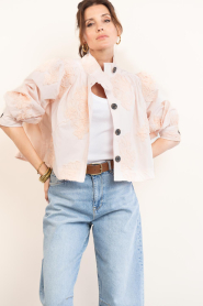Second Female |  Cropped jacket with embroidery Ashley | pink | Picture 2