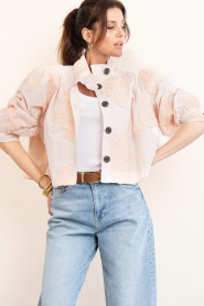 Second Female |  Cropped jacket with embroidery Ashley | pink | Picture 6