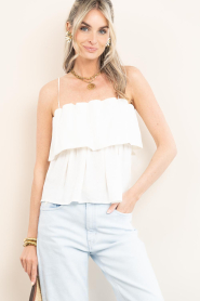 Second Female |  Top with ruffles Aie | white | Picture 2