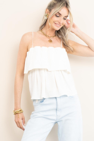 Second Female |  Top with ruffles Aie | white | Picture 5