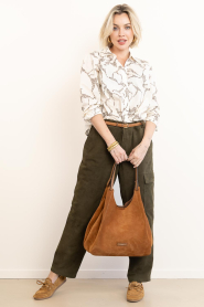 Second Female |  Knotted blouse with print Soil | natural | Picture 3